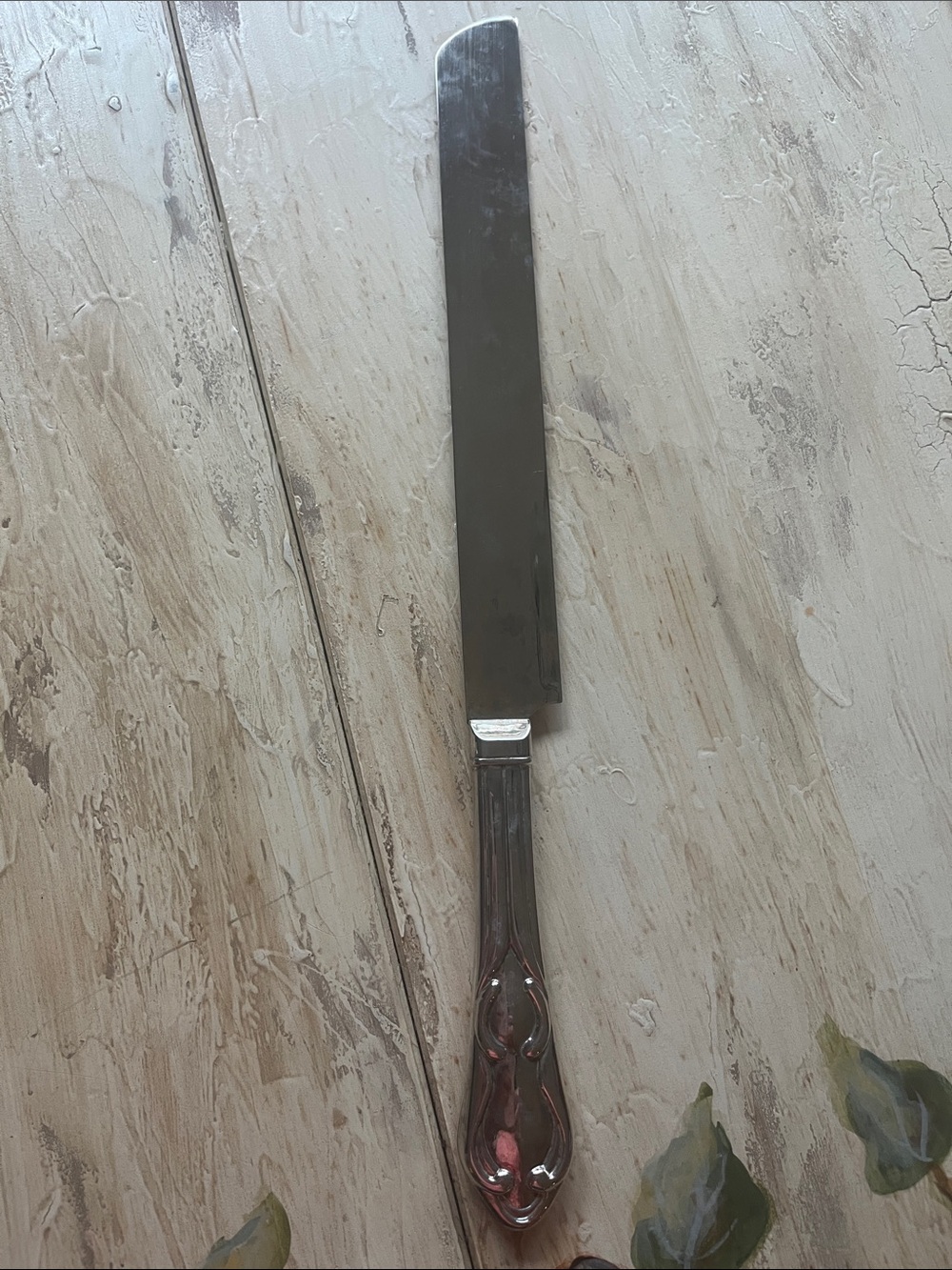 Vintage-Style Silver-Tone Cake Knife